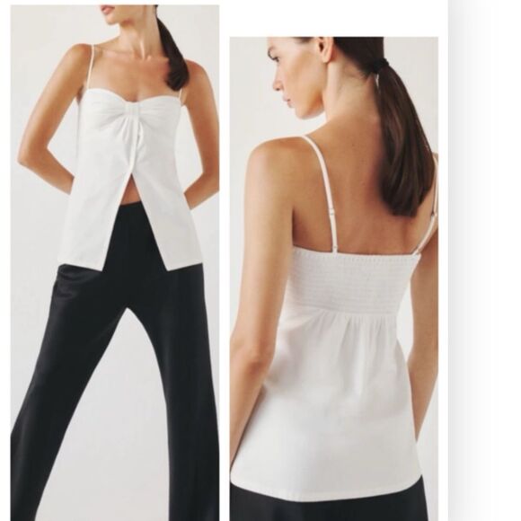 Reformation Jaylin top in white XL NWT $148 - Picture 1 of 6